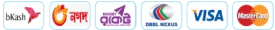 bKash, Nagad, Rocket, Upay, Visa, Mastercard, American Express